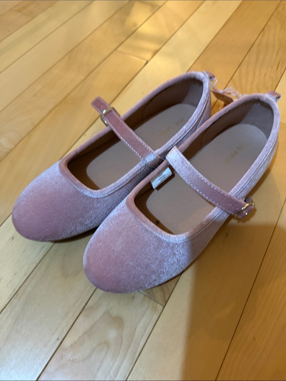 Joe Fresh Pink Velvet Mary Jane Shoes for Kids